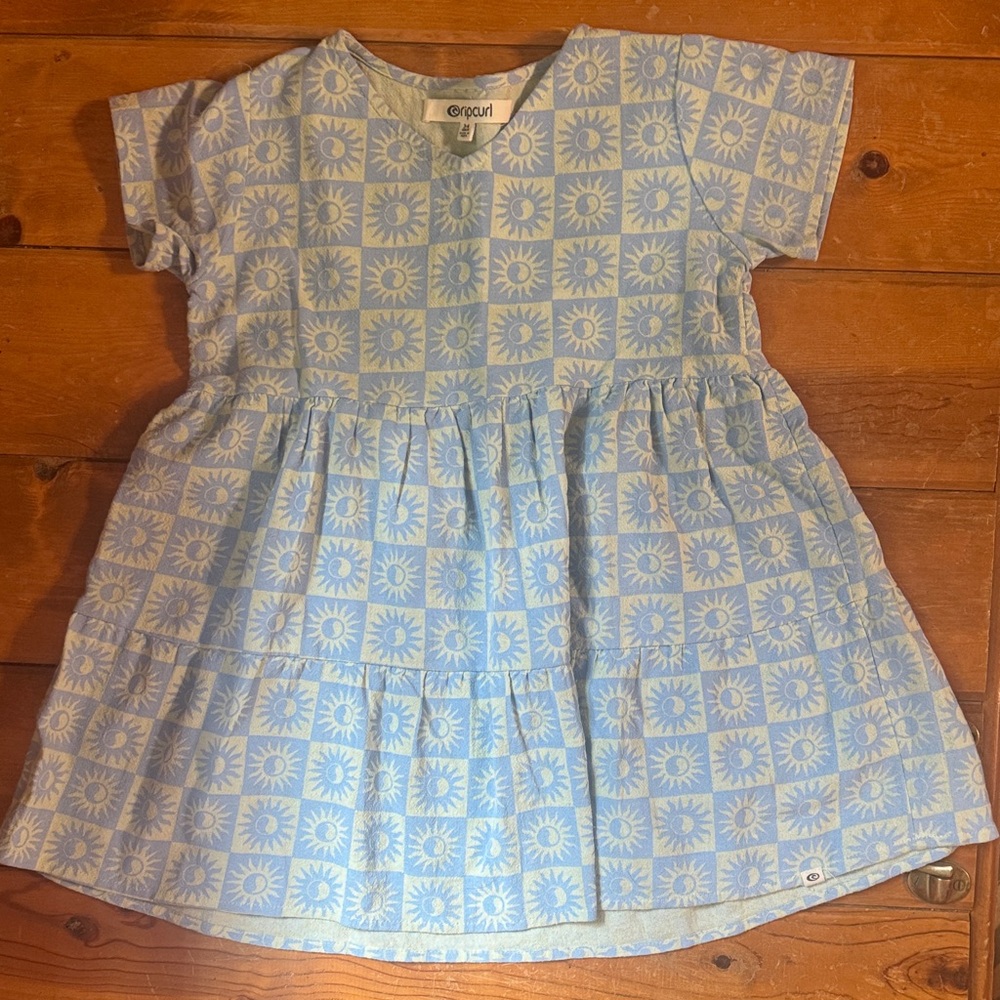 Light Blue Sunburst Kids Dress